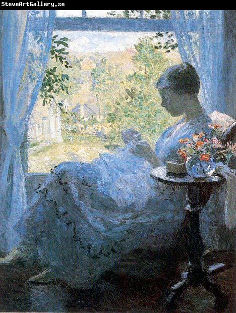 Melchers, Gari Julius Young Woman Sewing